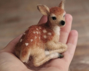 Miniature Needle Felted Fawn - Made to Order