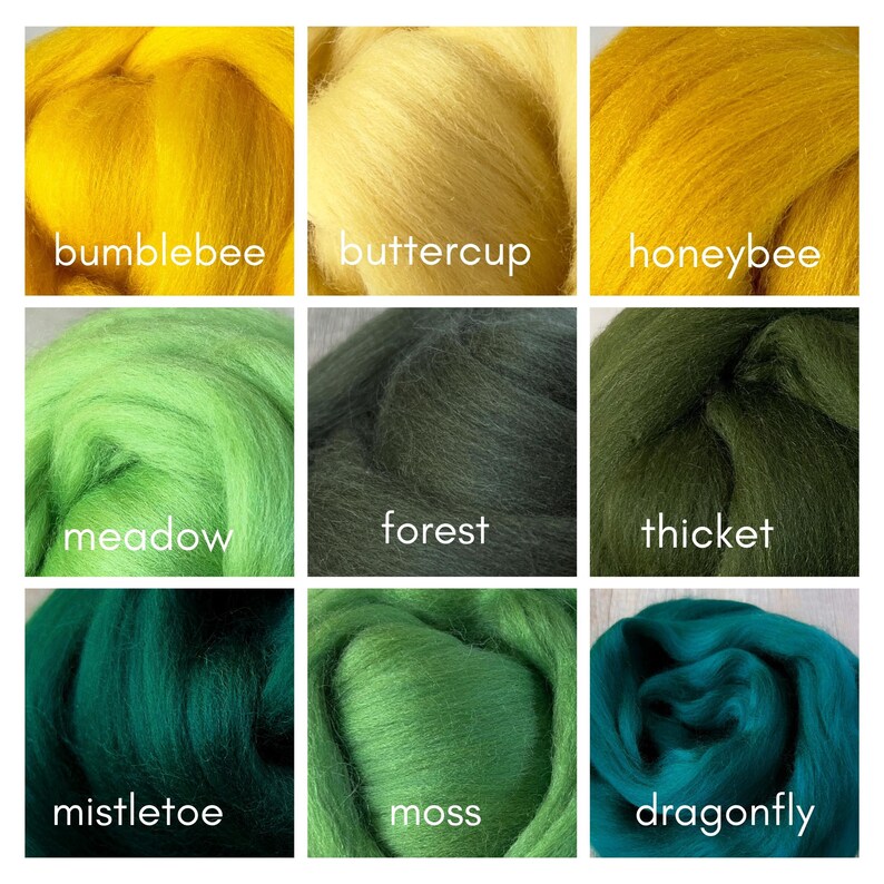 Choose 8 Colors in Merino Wool, Wool for Needle Felting, Wet Felting, Wool Top, Wool Roving image 5