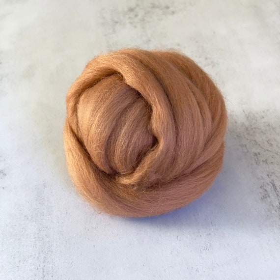 2oz Doe Merino Wool Roving, Needle Felting Wool, Soft Brown Merino Top, Wool  for Needle Felting 