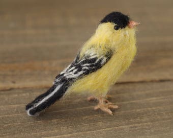 Needle Felted American Goldfinch - Made to Order