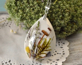 cottagecore pendant necklace mushroom jewelry for women gift for Nature lower gift for girlfriend, forest jewelry fairy magic gift for her