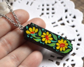 Joyería para mamá colgante collar amantes de las flores amarillas Regalos de aniversario para novia regalo para esposa regalo para su regalo de cumpleaños para mujeres