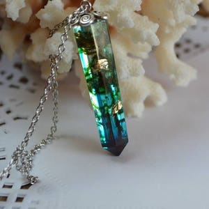 crystal Necklace Terrarium green forest moss woodland jewelry friendship pendant bridesmaid, daughter Mother's Day gift mom, girl gift her image 8
