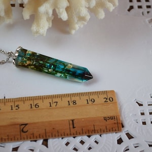 crystal Necklace Terrarium green forest moss woodland jewelry friendship pendant bridesmaid, daughter Mother's Day gift mom, girl gift her image 5