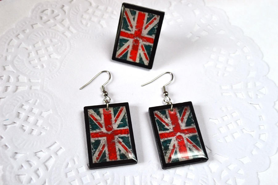 British Flag Jewelry Sets Union Jack Flag Earrings Vintage Etsy Ireland