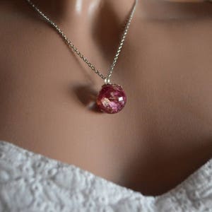 rose jewelry, long necklace birthdays gift for women flowers necklace gift under 30 bohemian jewelry nature inspired pendant floral necklace image 3