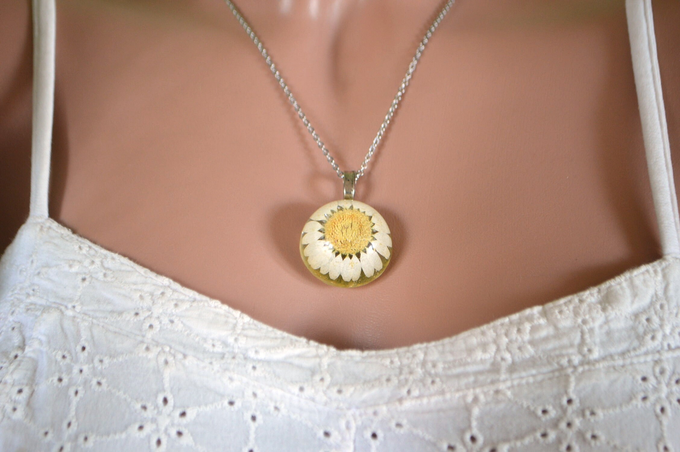 Collar De Flor De Nacimiento Personalizado, Collar De Resina De Flor