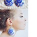 wedding earrings Handmade jewelry Blue dangle earrings, Bridal earrings Blue white wedding gift for women Earrings boho Gift Idea for her