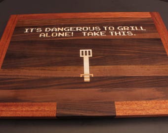 11x14x1 8 bit weapon Cutting Board. Nintendo Cutting Board. Geek Cutting Board. Nerd Cutting Board. Nerd Kitchen. Gamer cutting board. Retro