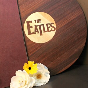 13&quot; Vintage Record Shaped Eatles cutting board/ Serving platter/ Charger, &quot;The Eatles&quot;, Rock n&#39; Roll Lovers!! Wedding Gift!