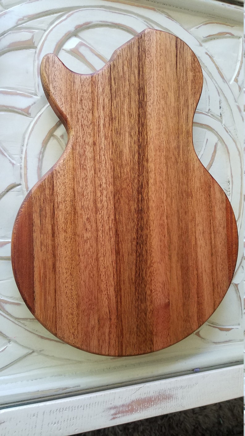 LP Guitar Shaped Cutting Board FREE SHIPPING, Custom Inlay Cutting Board, Musician, Guitarist, Music image 9