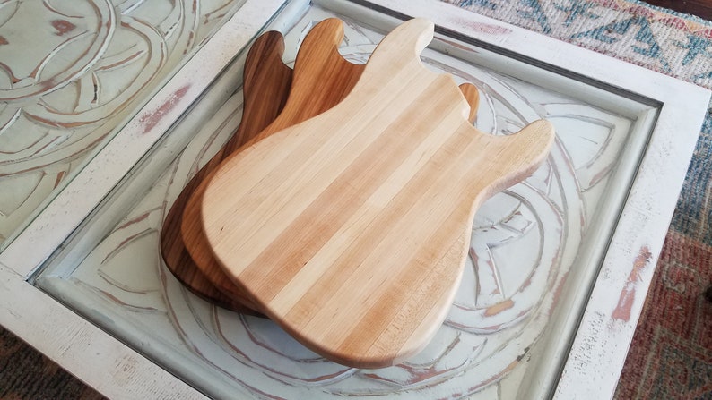 SB Guitar Shaped Inlay Cutting Board FREE SHIPPING Custom image 5