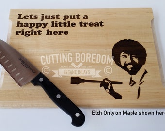 11x14x1" Happy Treat Cutting board / serving platter/ kitchen gift. Funny Cutting Board, kitchen gift, artist gift, art gift, painter gift