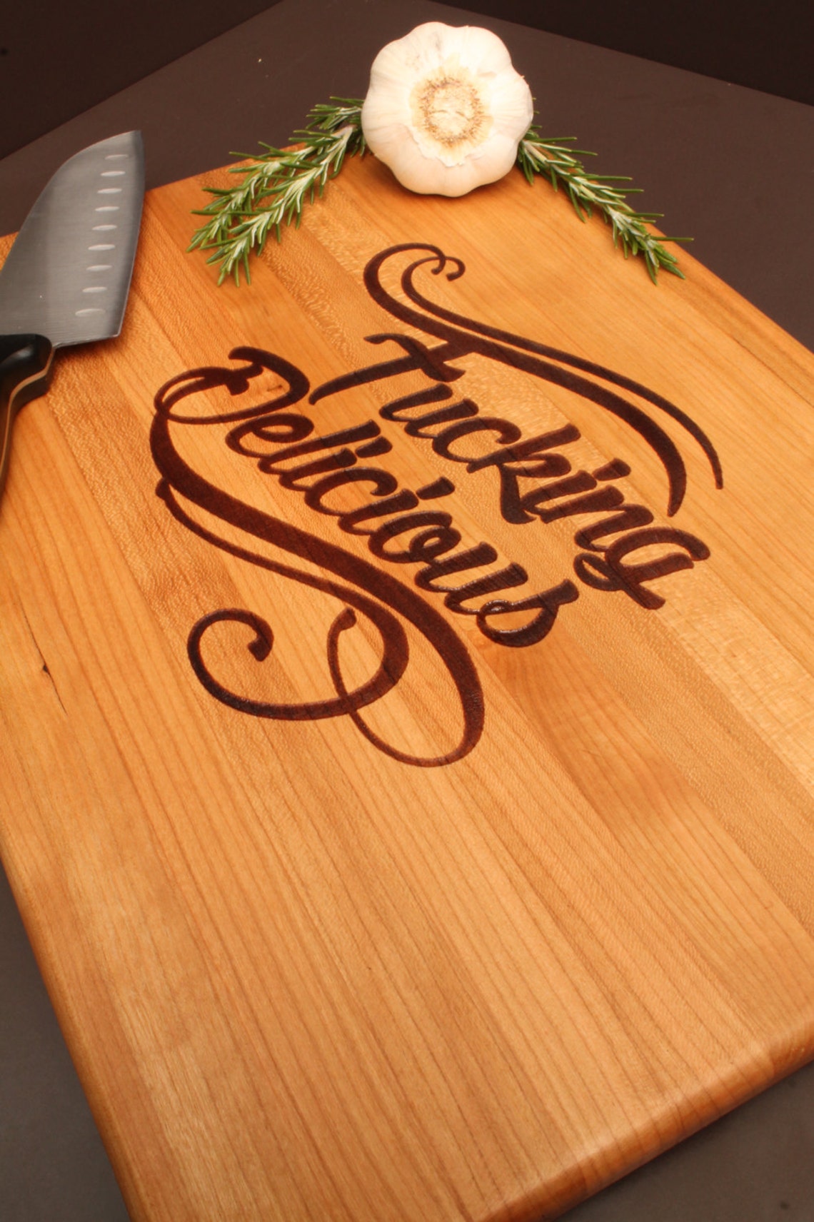 11x14x1 Fancy Fcking Delicious Inlay Cutting Board. Quality Etsy