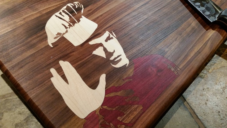 Grill 9x13x34 Highly Grillogical Cutting board Science Fiction unique Christmas Gift Spock Highly Grillogical Trekkies kitchen