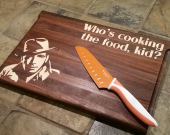 11x14x1 Who's cooking the food, kid? Cutting Board, Classic Movie Cutting Board, Unique gift for the silver screen fan, Humphrey Bogart