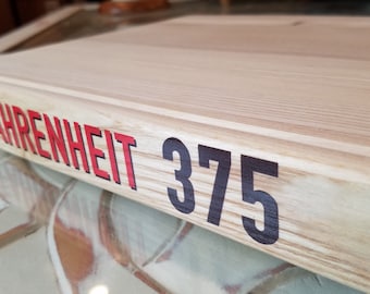 Fahrenheit 375 Custom Book Shaped Cutting Board *FREE SHIPPING*, Book lover, Book Gift, Kitchen Decor, Bookworm