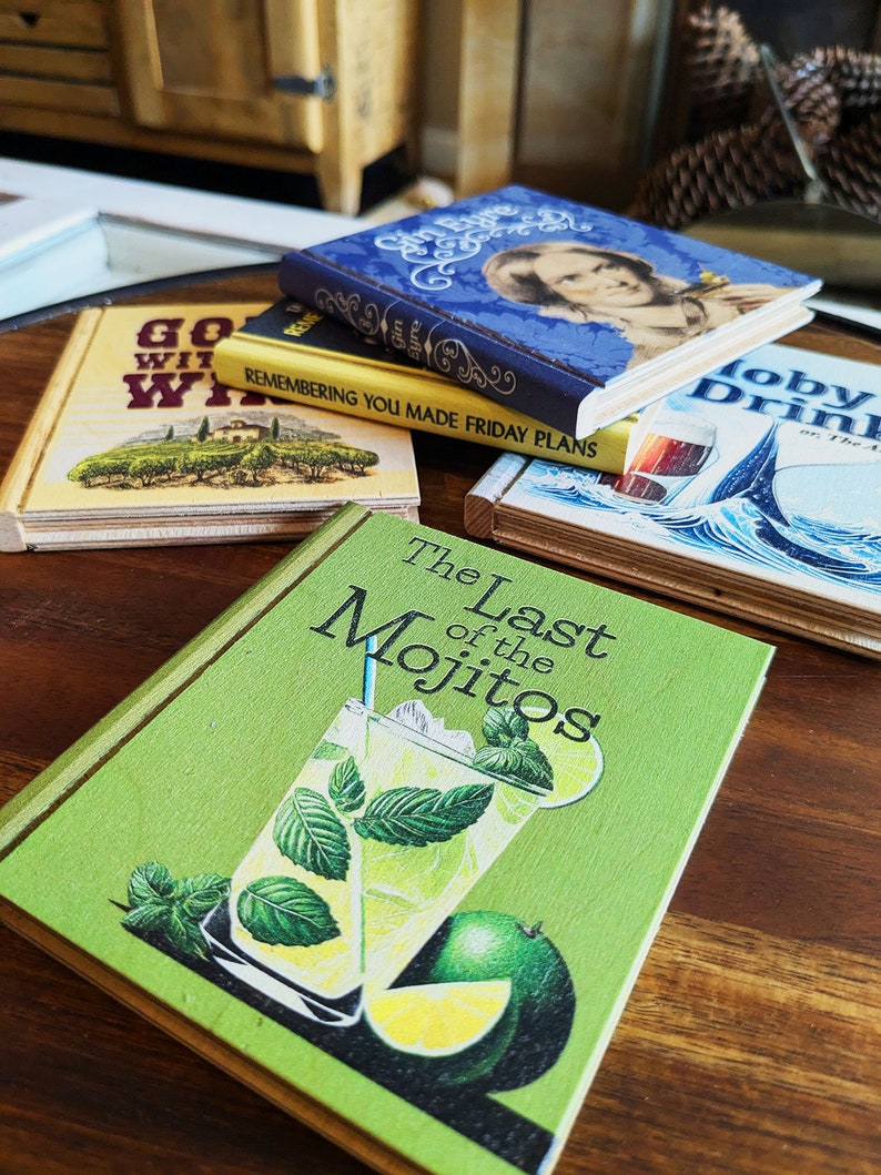 CuttingBoredom Book Coasters