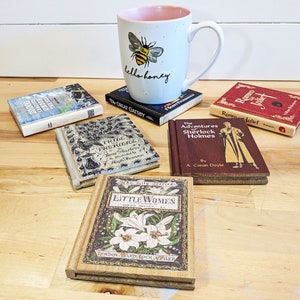 Real Title Solid Wood Book Shape Coasters FULL COLOR & FREE shipping pick from 26 classic options Best gift for book lovers image 6