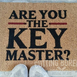 Are you the keymaster? Funny coir doormat, Silly Entry rug, Gift idea