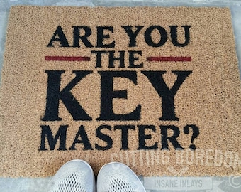 Are you the keymaster? Funny coir doormat, Silly Entry rug, Gift idea