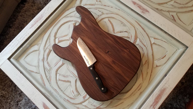 SB Guitar Shaped Inlay Cutting Board FREE SHIPPING Custom image 8