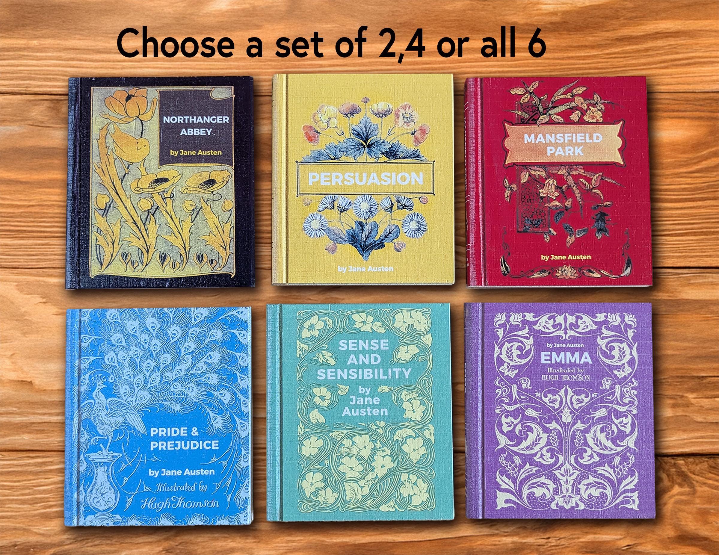 Jane Austen Reclaimed Wood Book Coaster Set - A Book Lovers