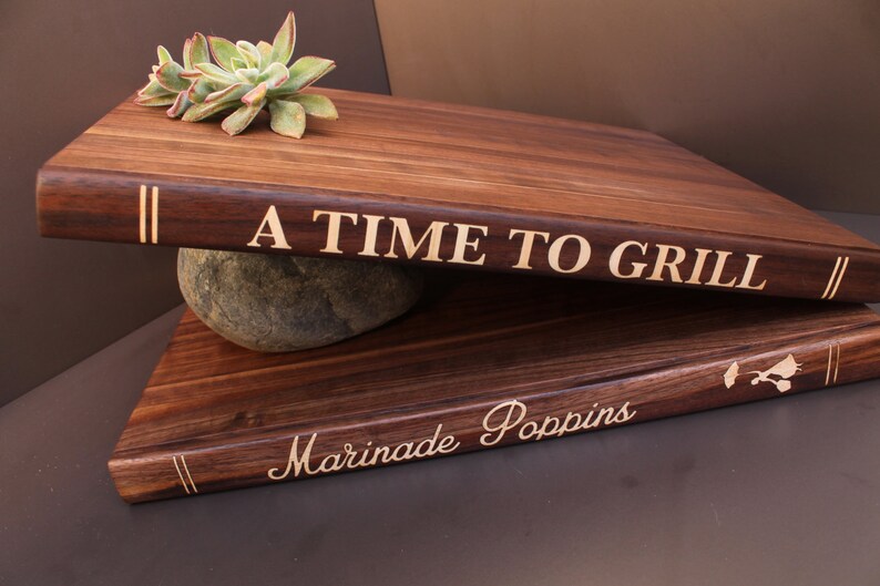 Personalized Cutting Board Book Unique Gift Cooking Etsy