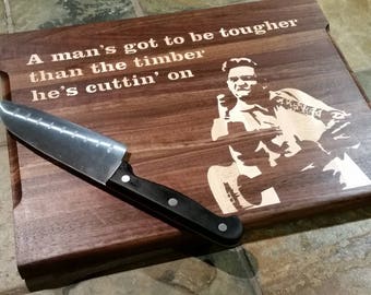 11x14x1" Man in Black - Custom Maple Inlay Cutting board, music gift, Country music gift, folk music gift, music lover, man gift,man kitchen