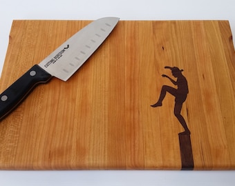 Karate Swan Kick Cutting Board, Amazing cutting board, Gift idea, Swan Pose, Karate, Inlay Cutting Board