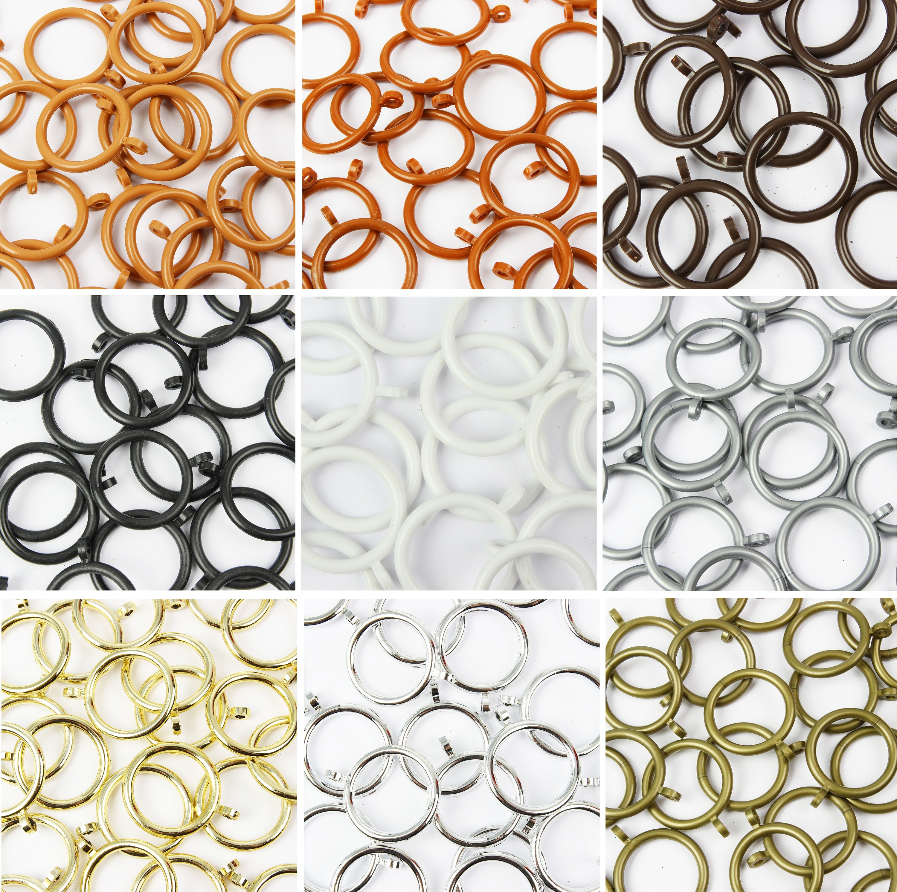 30 Pack of Plastic Curtain Rings for 19 to 28mm Poles 9 Etsy