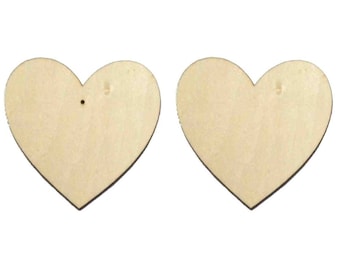 7cm Bois Massif Love Heart Craft Formes Cœurs en bois