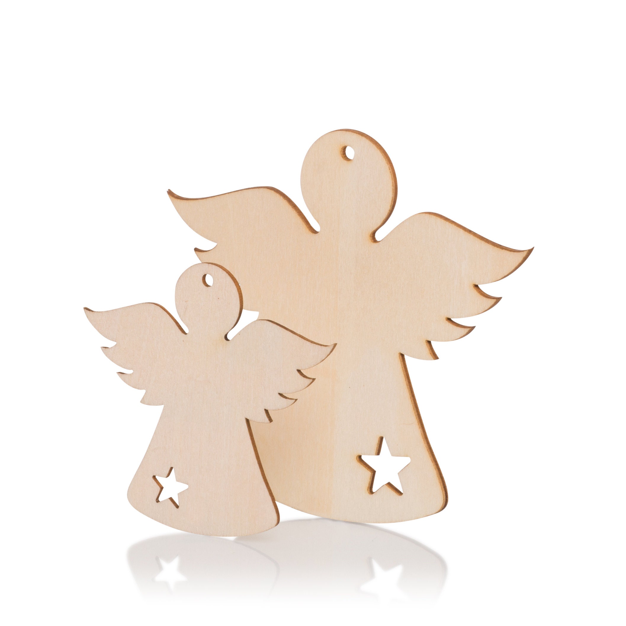 Wooden Christmas Craft Shapes Angel Snowman Bauble Star Etsy UK