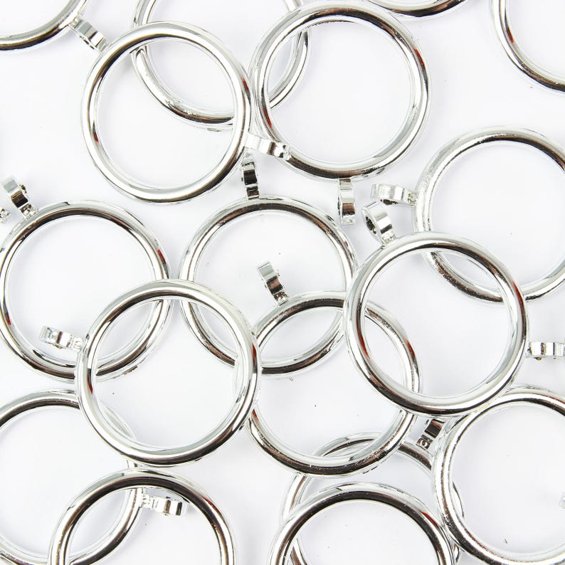30 Pack of Plastic Curtain Rings for 19 to 28mm Poles 9 Etsy