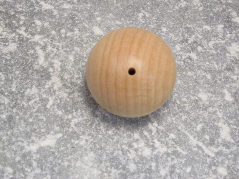 10 x Natural Wooden Craft Beads 10 to 50mm Diameter Wood image 5