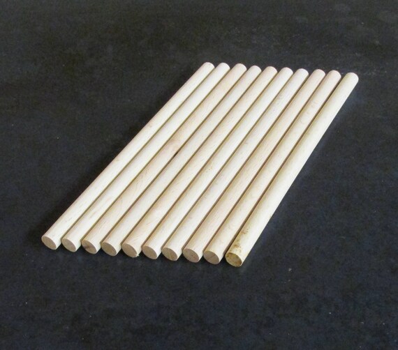 Wooden Sticks, Wood Dowel Rods 30cm, 3 4 5 6 8 10mm Optional, Unfinished  Wooden Dowel Sticks Wooden Poles, Small Wood Building Stick Craft