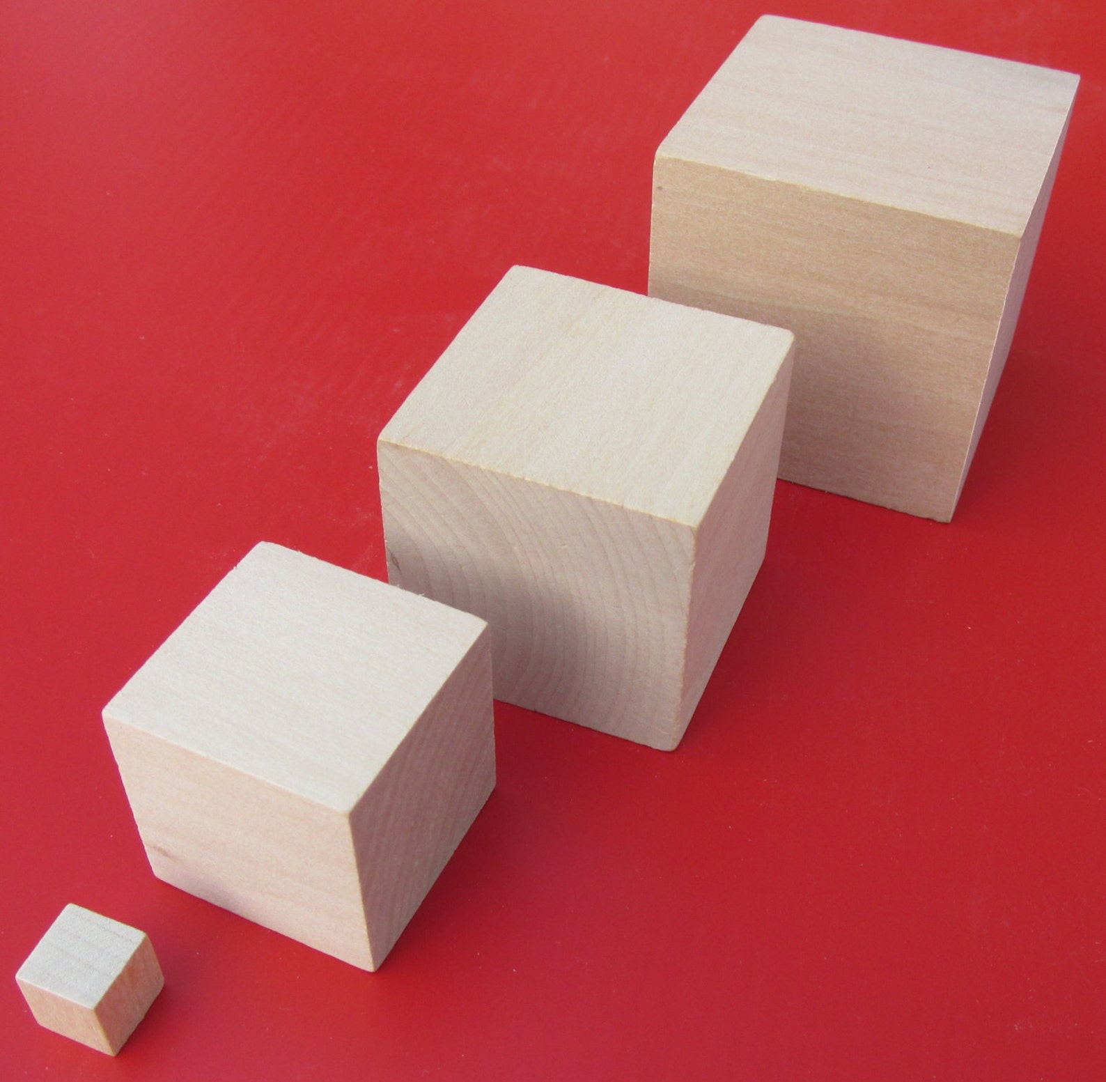 10 Pack Wooden Craft Blocks Wood Cubes sizes 10mm to 75mm Etsy