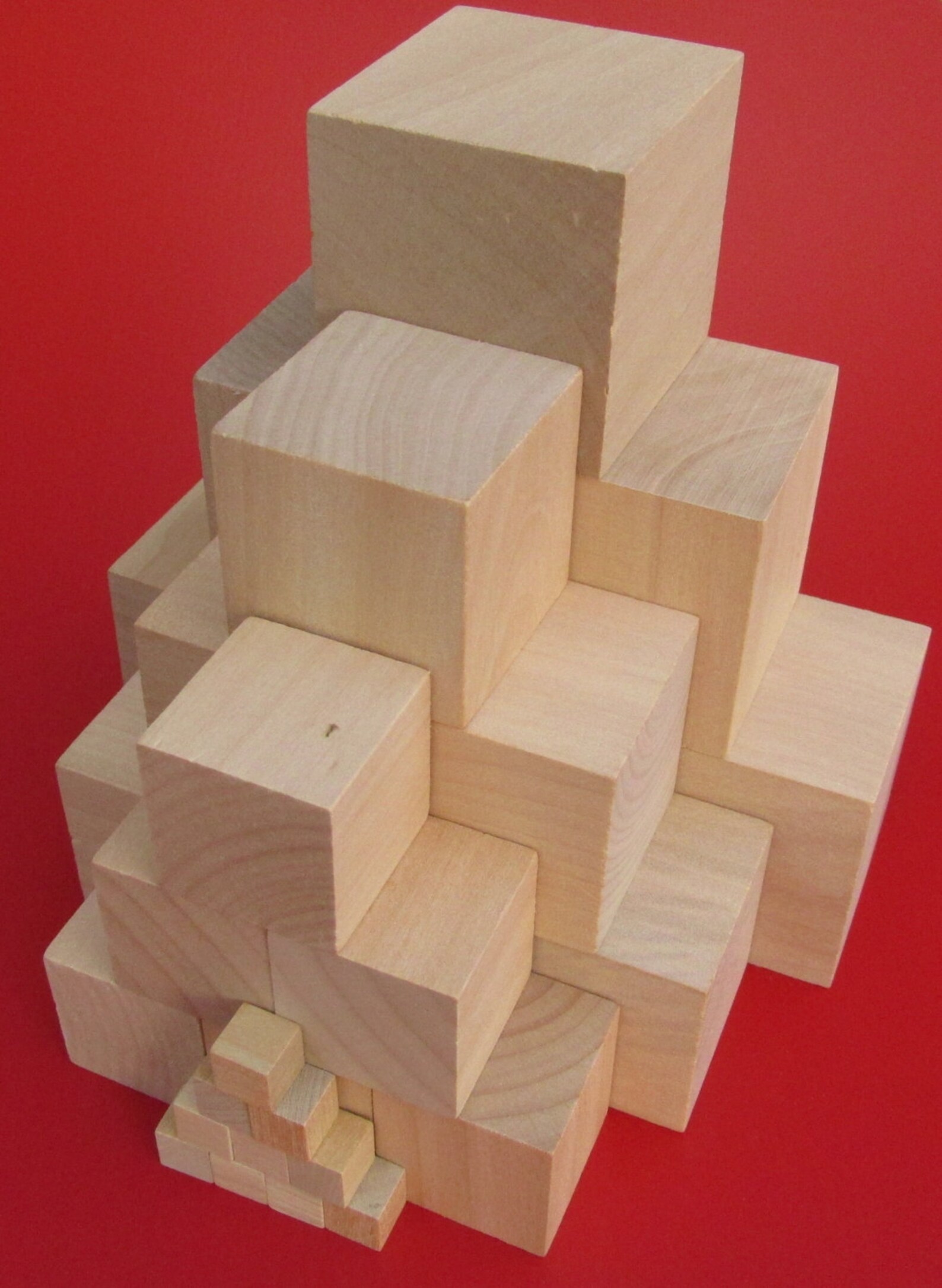 10 Pack Wooden Craft Blocks Wood Cubes sizes 10mm to 75mm Etsy