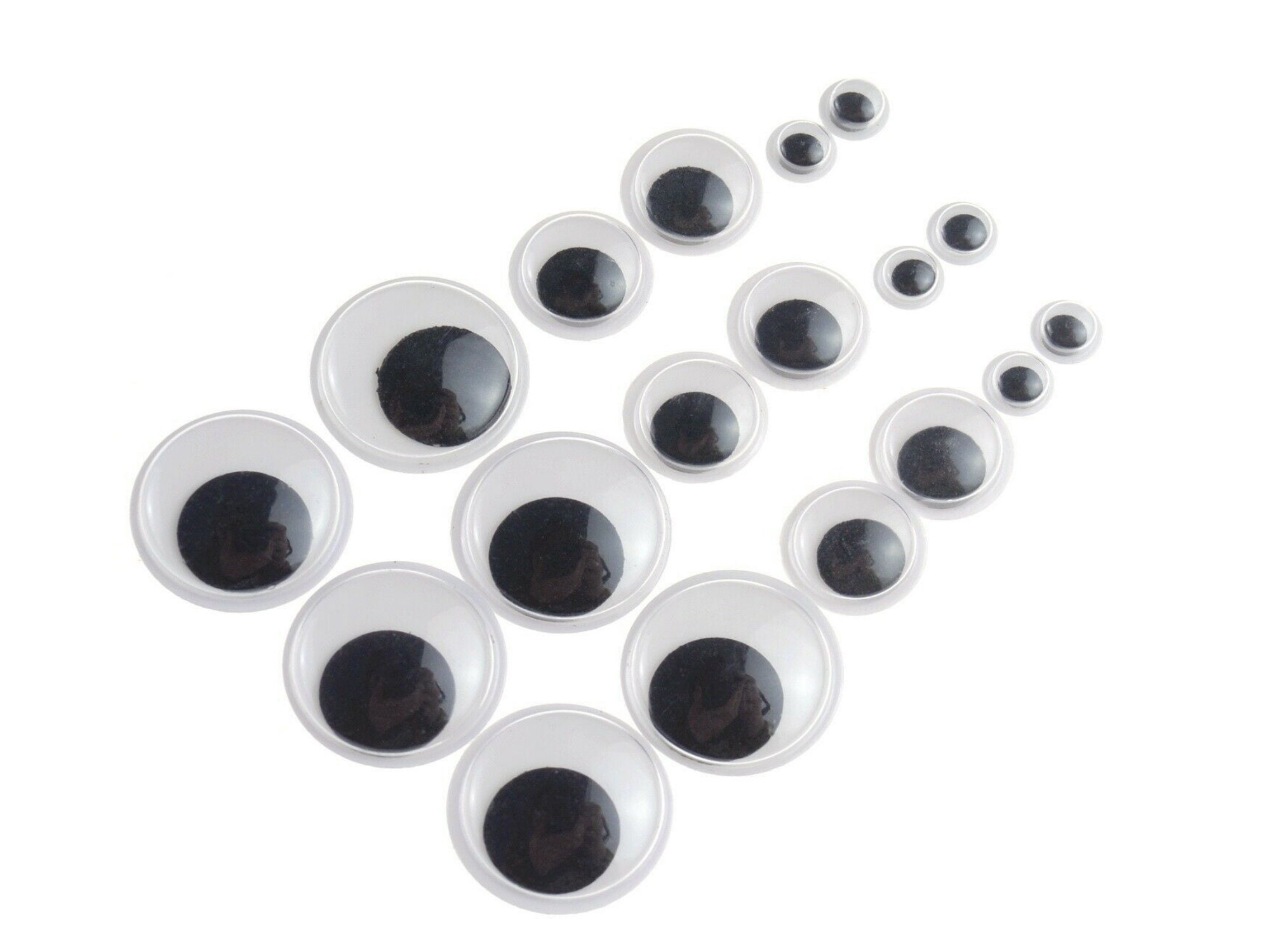 60 3D Googly Eyes 4 Sheets Eye Stickers Craft Eyes Wiggly Self-adhesive  Wiggle Eyes 