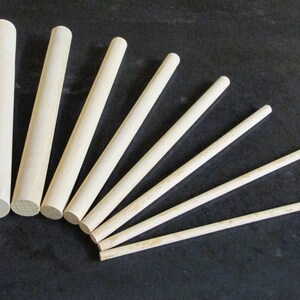 9mm Birch X 30cm Wooden Dowling Rods 5/10/20 Pieces Craft Sticks Rods  Dowels DIY 