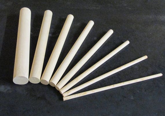 Hardwood Wooden Dowels Wood Craft Sticks 4 to 20mm Thick 10 to