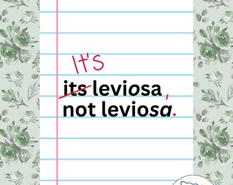 It's Leviosa Classroom Poster, Wizard Decor, Printable Download, Magic Home Decor
