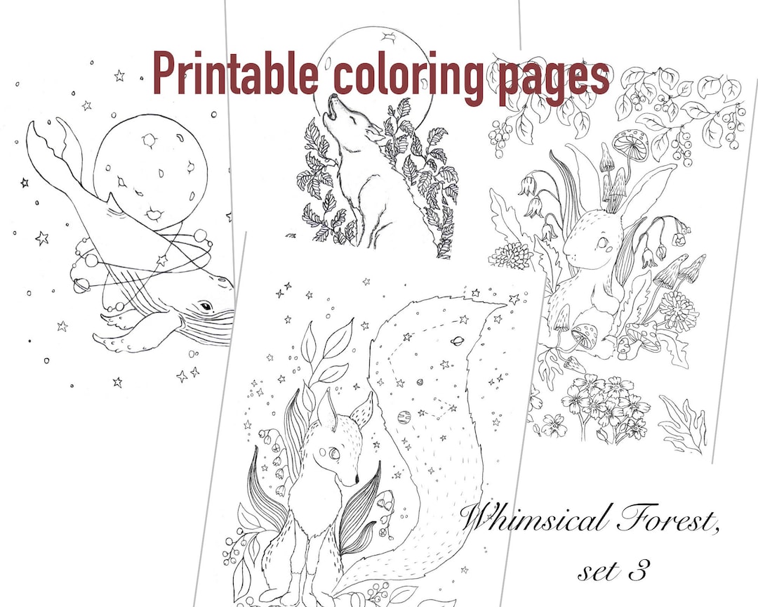 Coloring Pages Printable Packet.pdf Printable Coloring Pages Set 3 Printable Coloring Sheets Pdf - Etsy ...