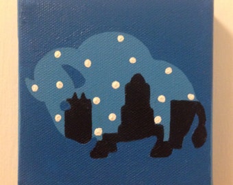 Buffalo Cityscape Snow Painting