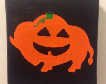 Buffalo Halloween Painting