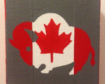 Canadian Buffalo Painting