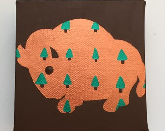 Buffalo Tree Painting