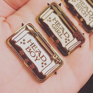 School House Head Boy Girl Student Wizard Badge Enamel Pin