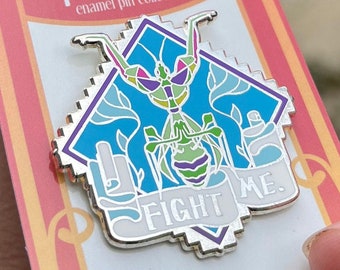 Art Nouveau Enamel Pin Limited Edition Praying Mantis Fight Me Bug Insect Color Colorful Bright Nature