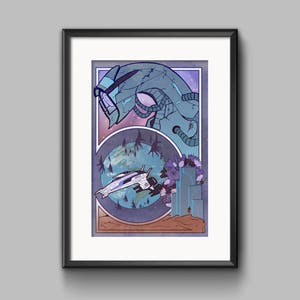 Mass Effect Art Nouveau Inspired Print Biowear N7 Normandy Shepard Legion